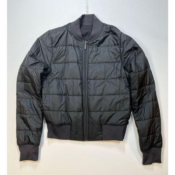Lululemon Non-Stop Bomber Black Reversible Primaloft Jacket Size 4 Full Zip EUC - Picture 1 of 9